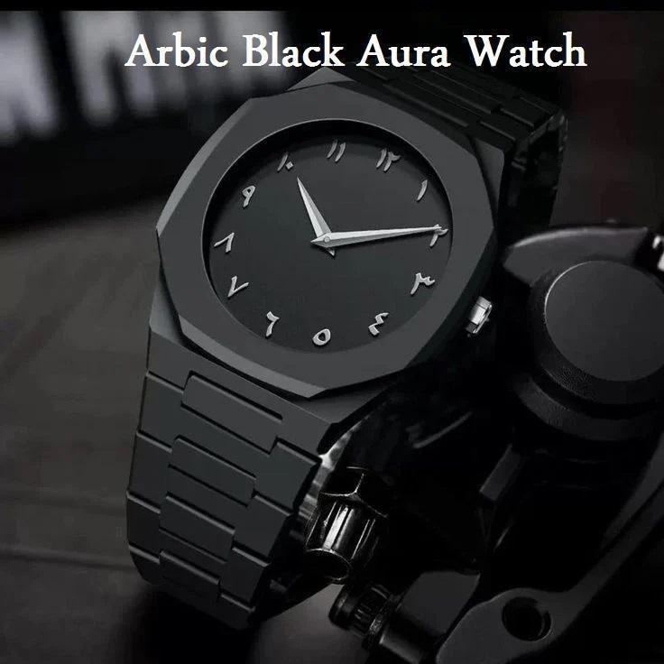 Black Arabic Aura – Obsidian Original Timepiece