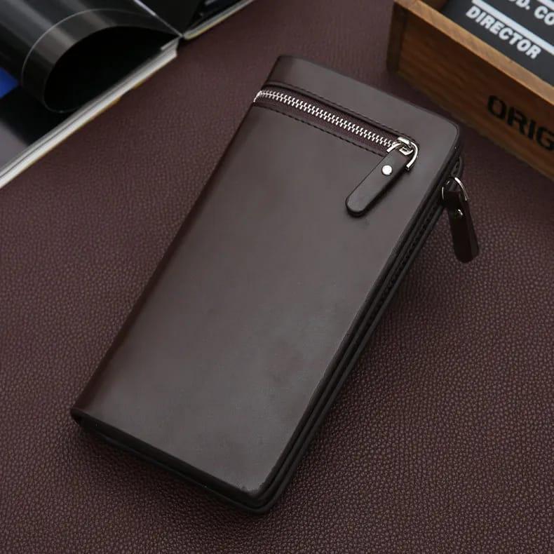 Men's Premium Leather Zipper Wallet – Sleek & Stylish