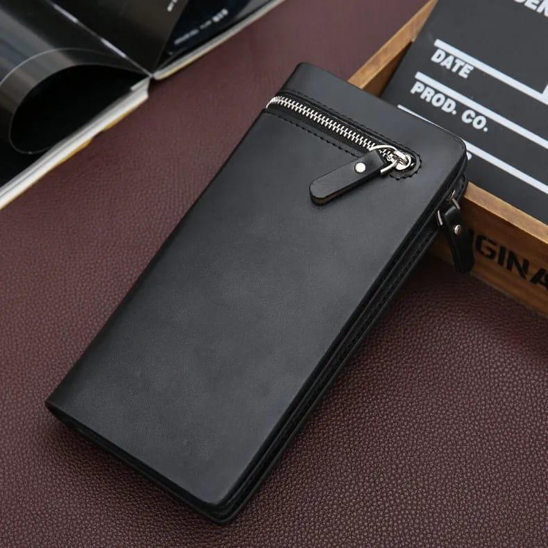 Men's Premium Leather Zipper Wallet – Sleek & Stylish