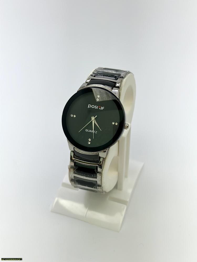 Elegant Black & Silver Quartz Wrist Watch – Stylish Unisex Timepiece