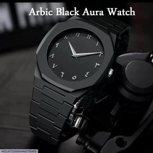 Black Arabic Aura – Obsidian Original Timepiece