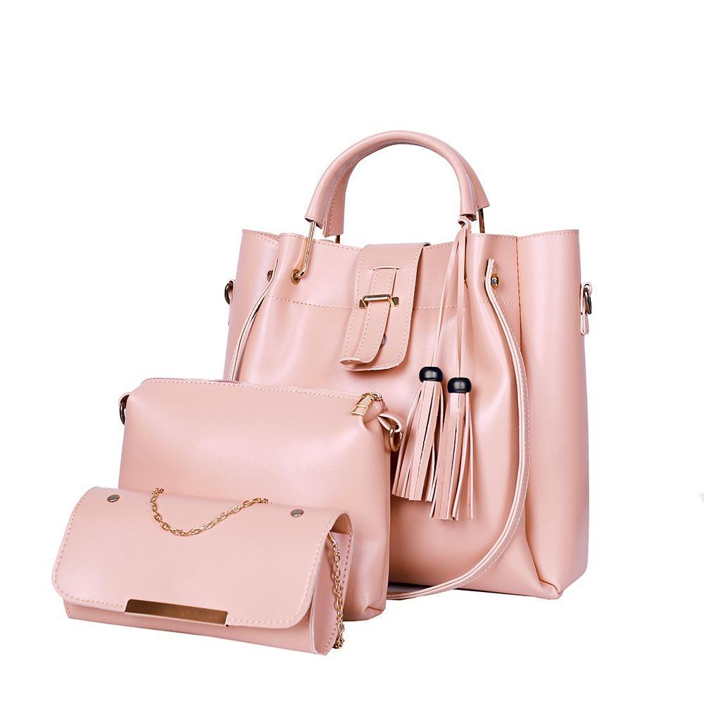 Deluxe 3-in-1 Designer Bag Set for Girls – Handbag, Sling & Mini Clutch