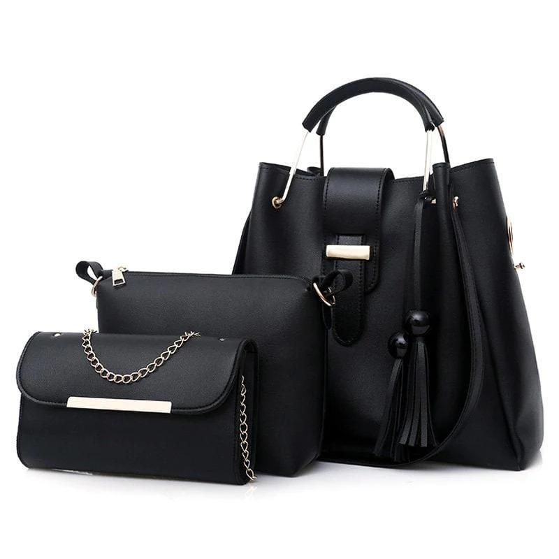 Deluxe 3-in-1 Designer Bag Set for Girls – Handbag, Sling & Mini Clutch